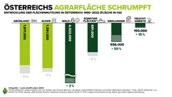 Infografik Oesterreich Agrarflaeche | © Land schafft Leben